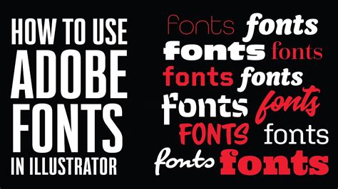 How to use ADOBE FONTS In Adobe Illustrator CC - YouTube