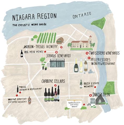 Map Of Niagara Wineries - Cherie Benedikta