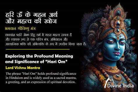 Exploring the Profound Meaning and Significance of Hari Om | Hari Om ...