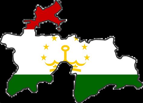 Tajikistan Flag Map - Mapsof.Net