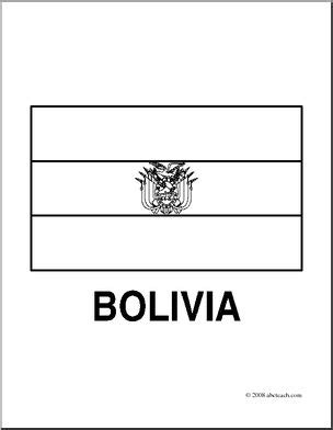 Clip Art: Flags: Bolivia (coloring page) – Abcteach