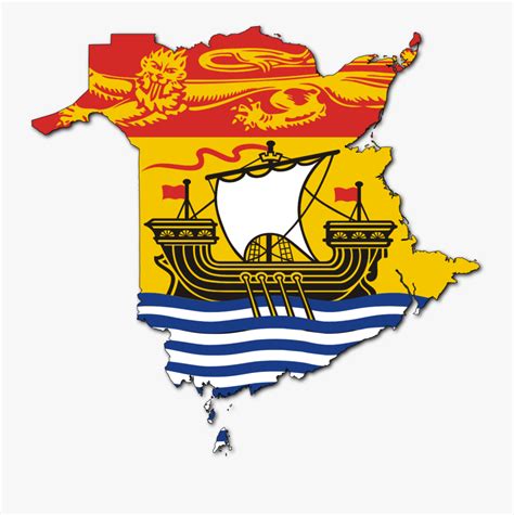 Flag-map Of New Brunswick - Official New Brunswick Flag , Free ...