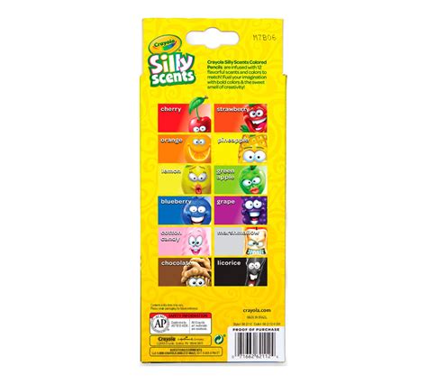 Crayola Silly Scents Colored Pencils, 12 count, Scented Art Tools, Assorted Colors, Pre ...