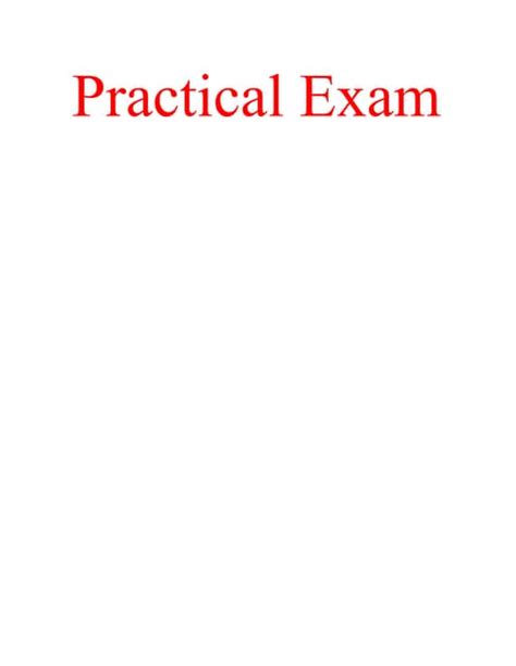 Practical exam | PDF