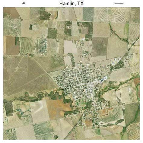 Aerial Photography Map of Hamlin, TX Texas