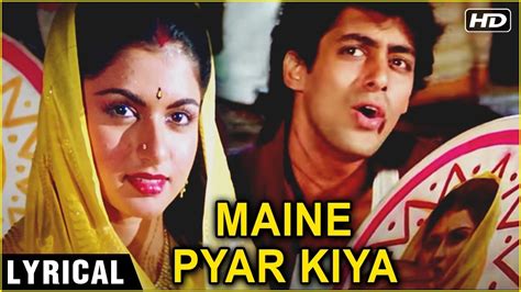 Maine Pyar Kiya - (Title Song) Lyrical (HD) | Salman Khan & Bhagyashree ...