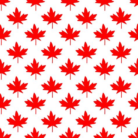 Red maple leaf seamless vector illustration on white background ...