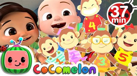 Five Little Monkeys Jumping on the Bed + More Nursery Rhymes & Kids Songs - CoComelon - Atomic ...