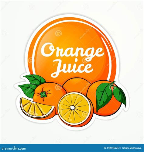 Orange juice logo stock vector. Illustration of food - 112745676