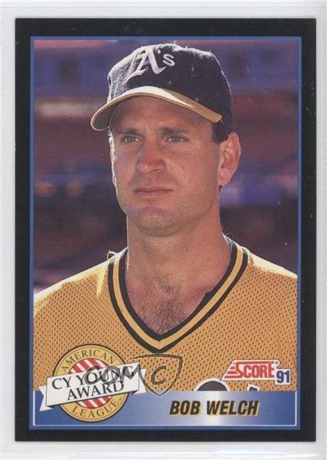 1991 Score #877 Bob Welch Oakland Athletics Baseball Card | eBay