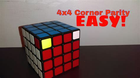 How to easily solve the 4X4 corner parity - YouTube