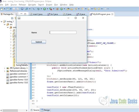 How to Create GUI in JAVA - Examples Java Code Geeks - 2022