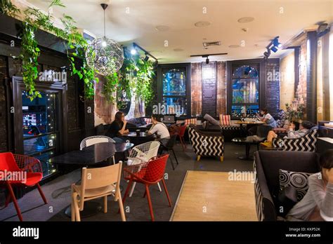 Interior of a cosy, eclectic cafe (Auckland, New Zealand Stock Photo ...