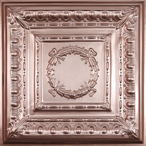 Ceilume Empire Faux Copper Ceiling Tile, 2 Feet x 2 Feet Lay-in or Glue up | The Home Depot Canada