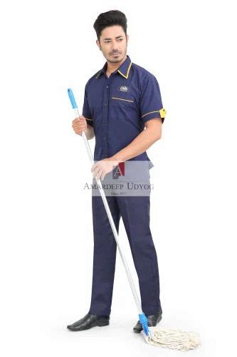 Blue Men Cleaner Sweeper Uniform, For Office, Size: S M L XL at Rs 550 ...