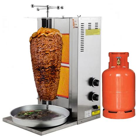 Iskender - Doner - Kebap gas grill barbecue spinning doner machine GAS BARBECUE SHAWARMA MACHINE