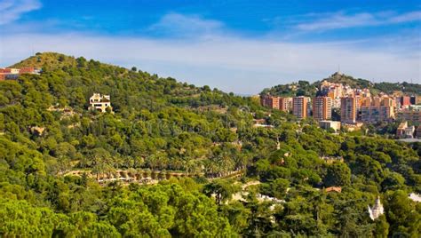 View of Barcelona and Park Guel in Sunny Day Stock Image - Image of holiday, architect: 46465367