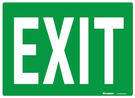 Exit Sign - Red on White | Kasama.us