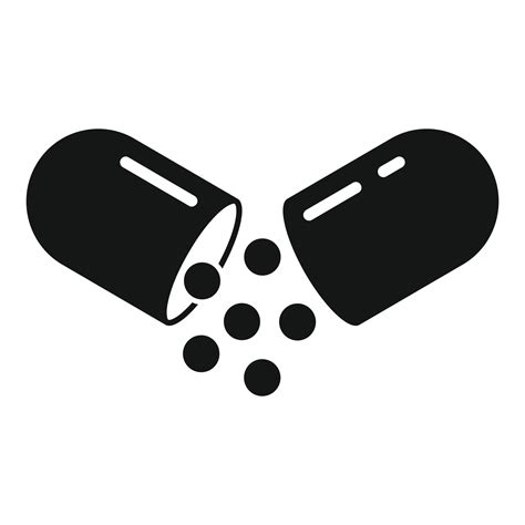 Medical capsule icon, simple style 14500243 Vector Art at Vecteezy