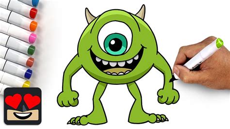 How To Draw Mike Wazowski | Monsters Inc. - YouTube