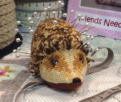 Hedgehog Pincushion - Etsy | Pin cushions, Hand dyed fabric, Cross stitch