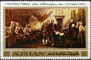 Stamp: Declaration Of Independence, by John Trumbull (Ajman(World's ...