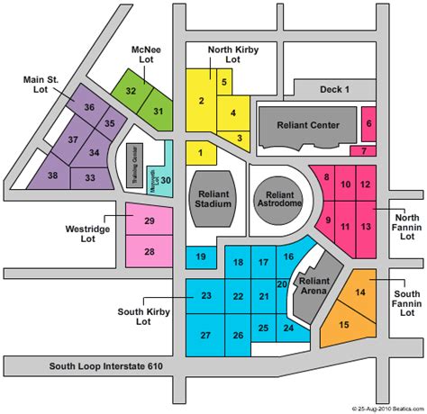 Reliant Stadium Parking Lot Seating Chart | Reliant Stadium Parking Lot Event Tickets & Schedule