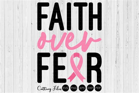 Faith over fear Breast Cancer SVG Pink Ribbon SVG Breast | Etsy