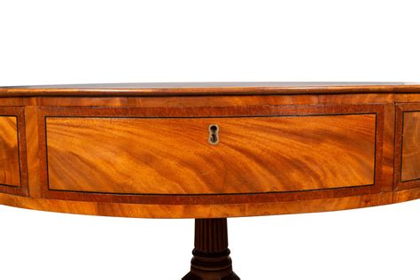 Regency Mahogany Drum Table For Sale at 1stDibs