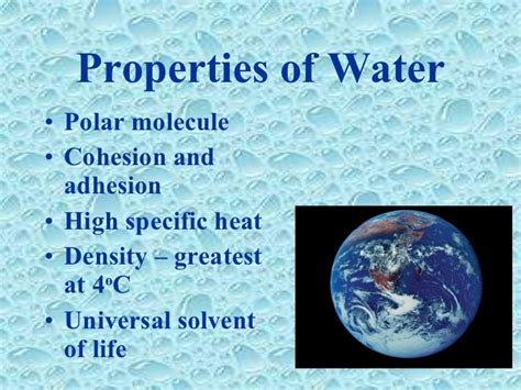 Properties of water