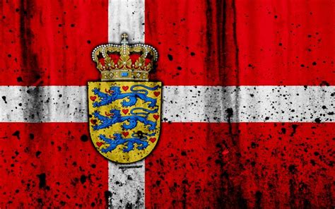 Download wallpapers Danish flag, 4k, grunge, flag of Denmark, Europe ...