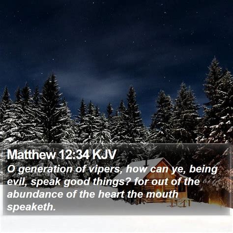 Matthew 12:34 KJV Bible Verse Images