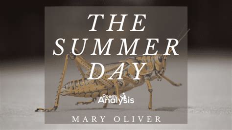 The Summer Day by Mary Oliver - Poem Analysis