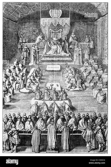 King Charles I of England Opening Parliament 1625; The commons Stock Photo: 37263872 - Alamy