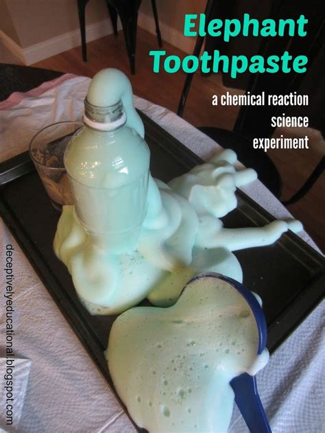 Elephant Toothpaste (a Chemical Reaction experiment) | Elephant toothpaste, Toothpaste recipe ...