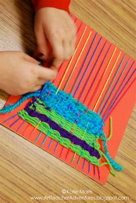 Adventures of an Art Teacher: Weaving with "Real Yarn"! | Weaving ...