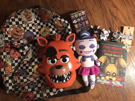 FNAF LOT BACKPACK Foxy Mask Ennard Jumpscare Vanny Fazbear Frights ...