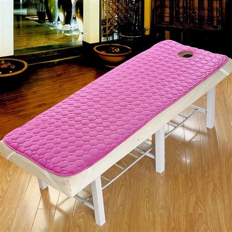 Beauty salon non slip mattress bed sheet linens cotton spa massage bed sheets with holes body ...