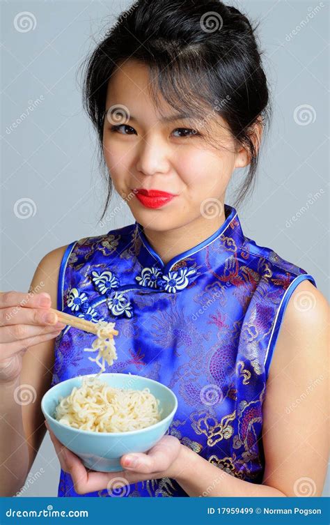 Chinese Food stock image. Image of female, silk, smiling - 17959499