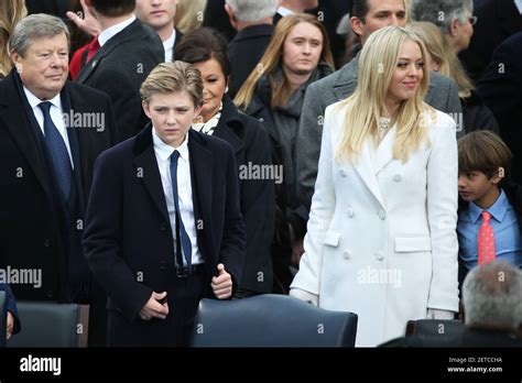 Barron Trump and Tiffany Trump arrive for the Presidential Inauguration ceremony for Donald ...