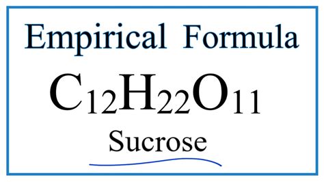 How to Write the Empirical Formula for Sucrose (C12H22O11) - YouTube