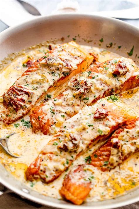 Salmon in Creamy Sundried Tomato Sauce | Diethood