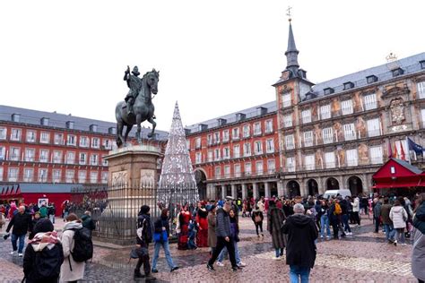 Christmas Market at Plaza Mayor Square in Madrid Spain Editorial Stock Image - Image of city ...