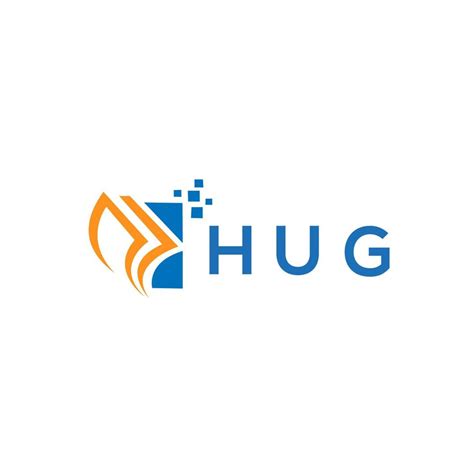 HUG credit repair accounting logo design on white background. HUG creative initials Growth graph ...