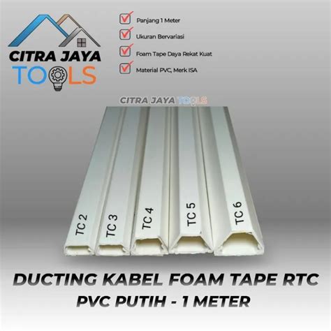 DUCT DUCTING KABEL + FOAM TAPE TC PUTIH ISA 1 METER | Lazada Indonesia