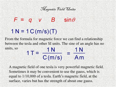 One Tesla Equals 10000 Gausses