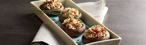 Classic & Easy Wild Rice Stuffed Mushrooms Recipe | Mahatma® Rice