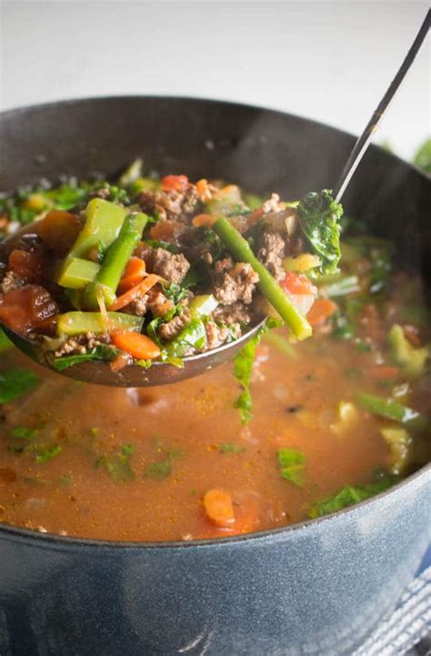 Low Carb Hamburger Soup Recipe (Whole30, Keto, Paleo) - Prepare + Nourish