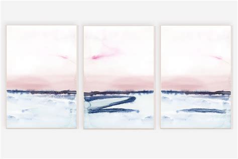 Set of 3 Abstract Art Prints, Bedroom Wall Art, Printable Print Set ...