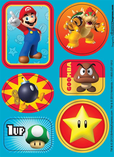 Super Mario Party Sticker Sheets, 89408 Mario Bros., Mario And Luigi ...